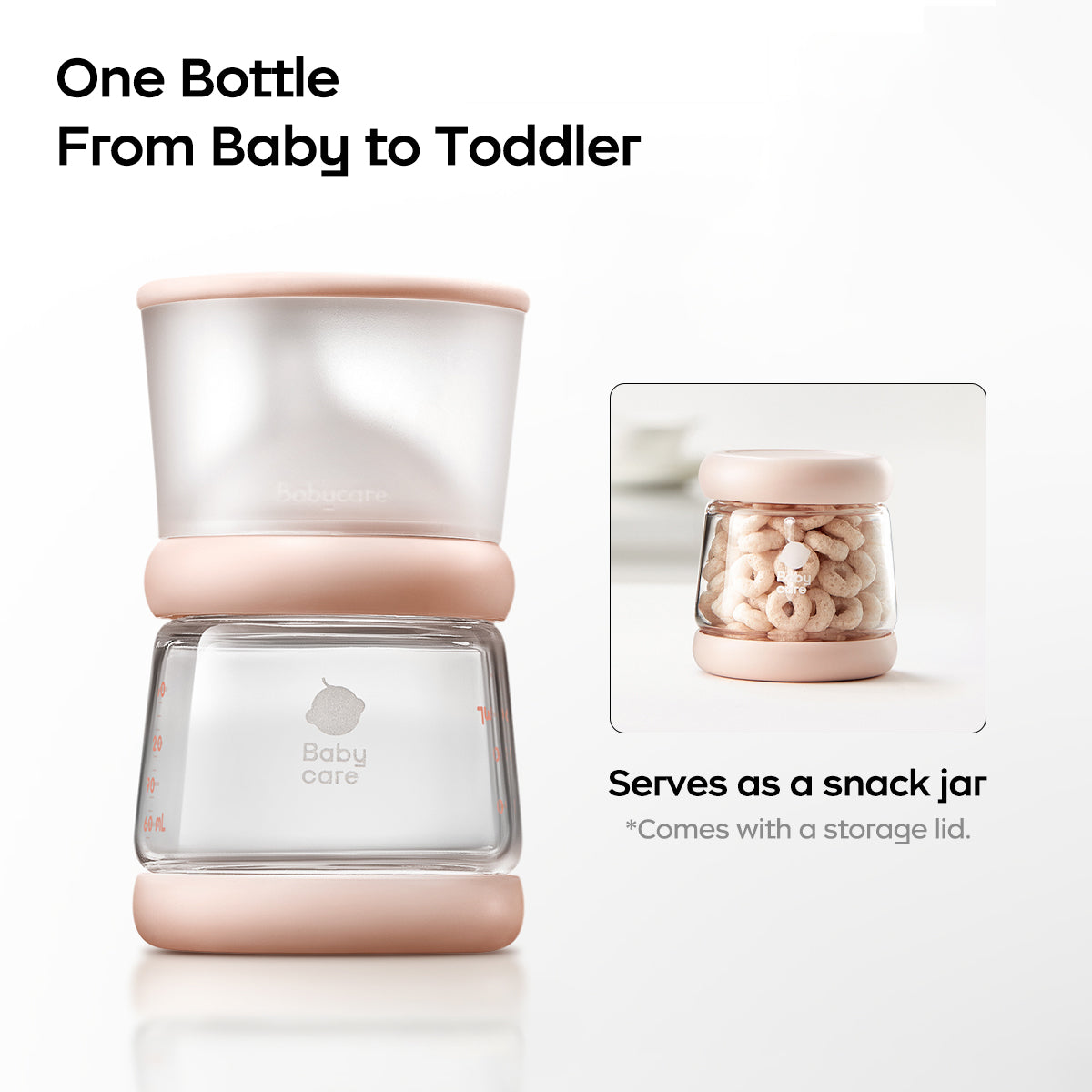 Tiltled Anti-Colic Glass Baby Bottle